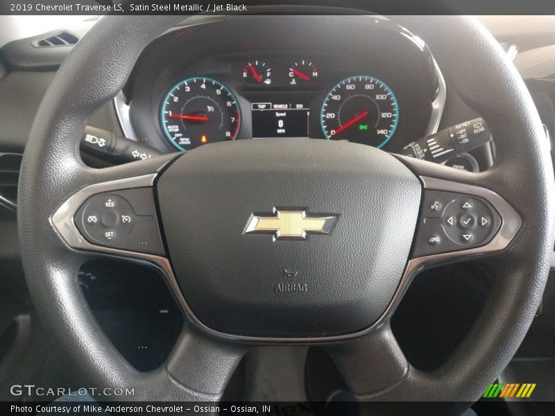 Satin Steel Metallic / Jet Black 2019 Chevrolet Traverse LS