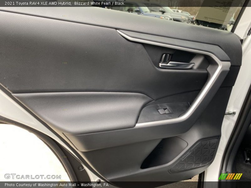 Blizzard White Pearl / Black 2021 Toyota RAV4 XLE AWD Hybrid