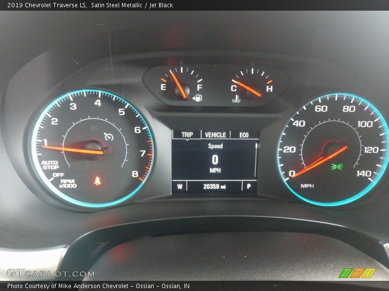 Satin Steel Metallic / Jet Black 2019 Chevrolet Traverse LS