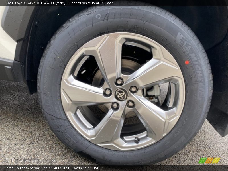 Blizzard White Pearl / Black 2021 Toyota RAV4 XLE AWD Hybrid