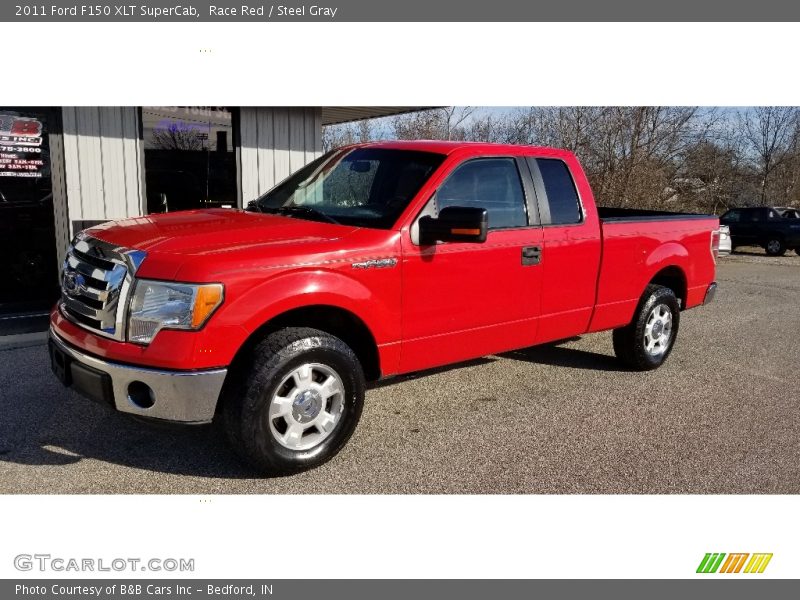 Race Red / Steel Gray 2011 Ford F150 XLT SuperCab