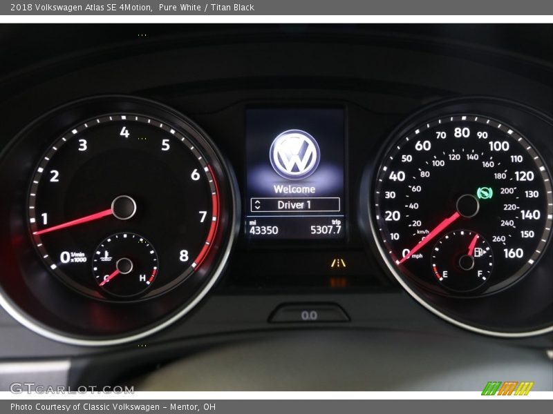 Pure White / Titan Black 2018 Volkswagen Atlas SE 4Motion