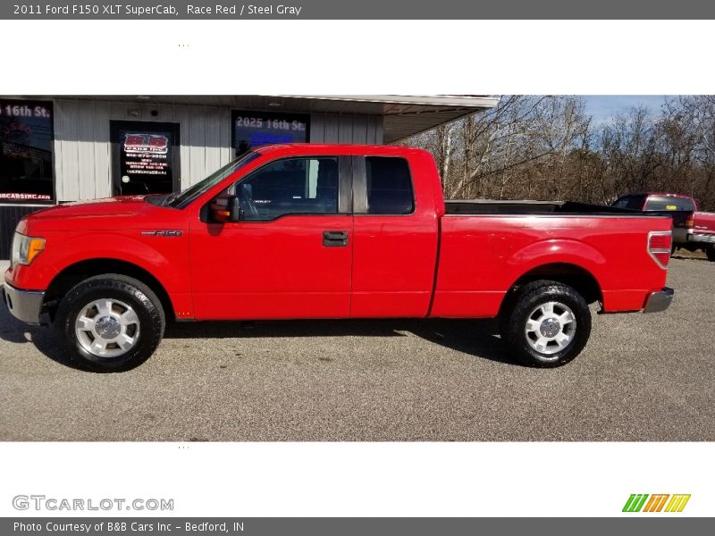 Race Red / Steel Gray 2011 Ford F150 XLT SuperCab