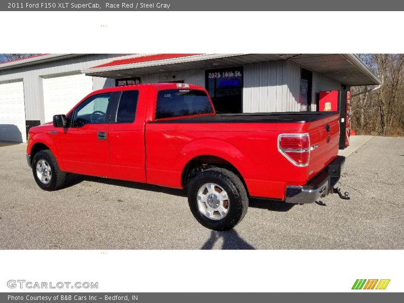Race Red / Steel Gray 2011 Ford F150 XLT SuperCab