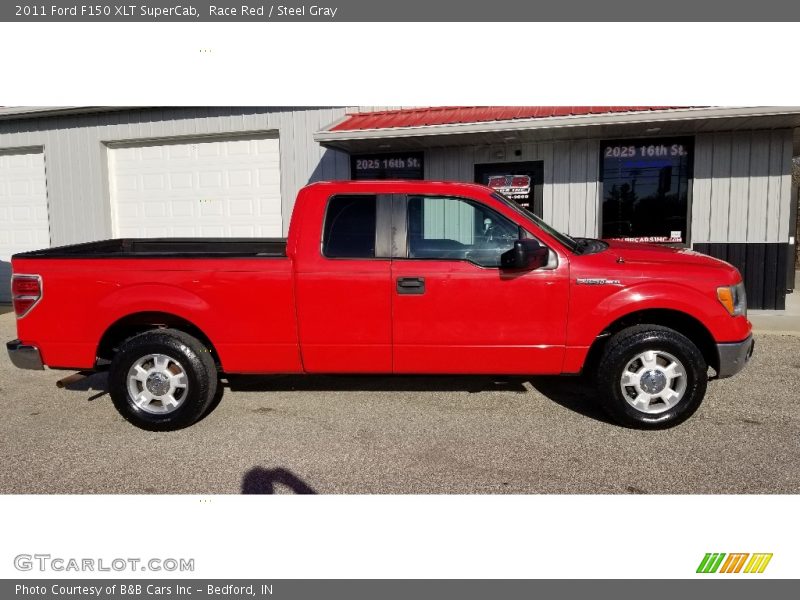 Race Red / Steel Gray 2011 Ford F150 XLT SuperCab
