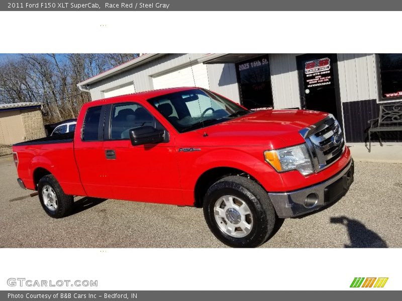 Race Red / Steel Gray 2011 Ford F150 XLT SuperCab
