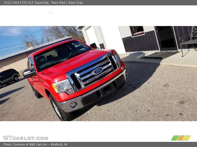 Race Red / Steel Gray 2011 Ford F150 XLT SuperCab