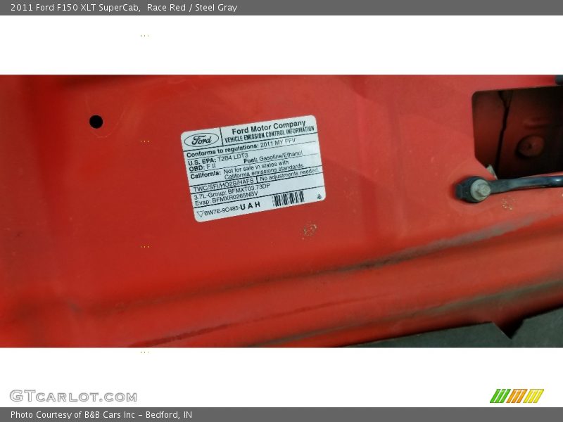 Race Red / Steel Gray 2011 Ford F150 XLT SuperCab