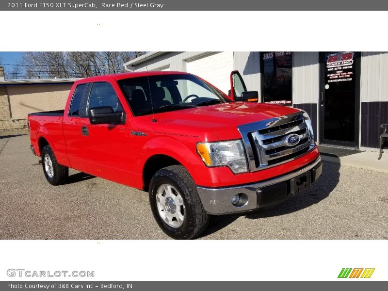 Race Red / Steel Gray 2011 Ford F150 XLT SuperCab