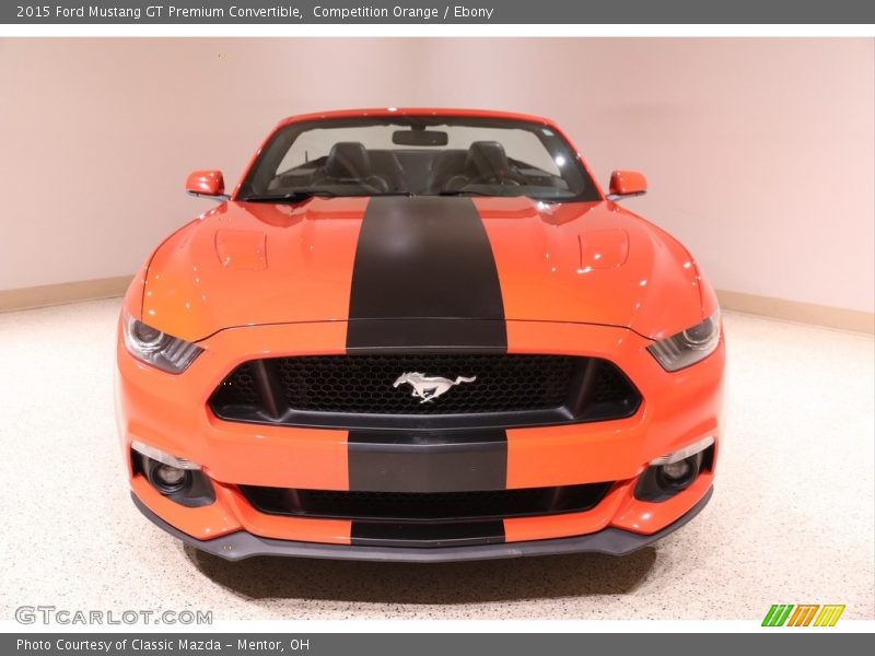Competition Orange / Ebony 2015 Ford Mustang GT Premium Convertible