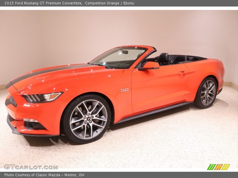 Competition Orange / Ebony 2015 Ford Mustang GT Premium Convertible