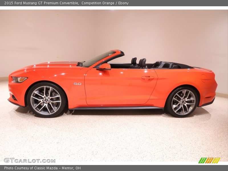Competition Orange / Ebony 2015 Ford Mustang GT Premium Convertible