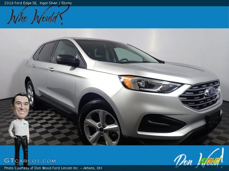 Ingot Silver / Ebony 2019 Ford Edge SE