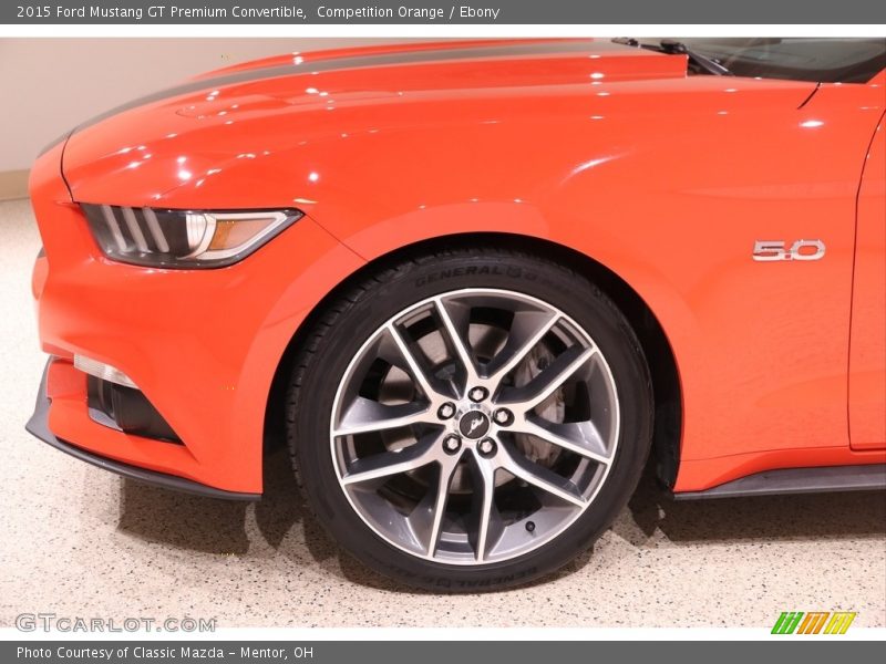 Competition Orange / Ebony 2015 Ford Mustang GT Premium Convertible