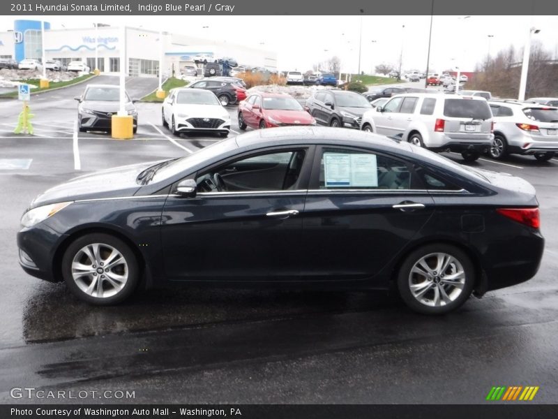Indigo Blue Pearl / Gray 2011 Hyundai Sonata Limited