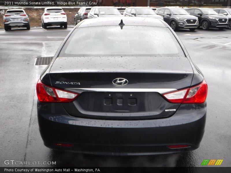 Indigo Blue Pearl / Gray 2011 Hyundai Sonata Limited
