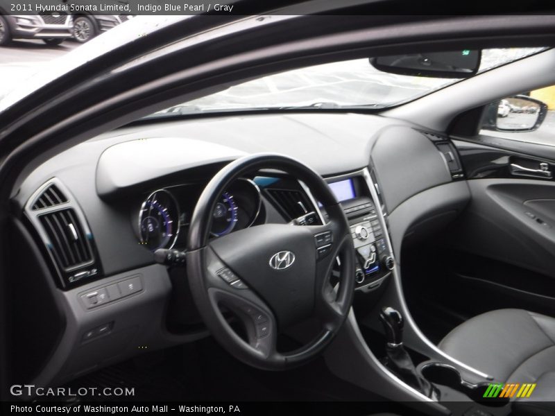 Indigo Blue Pearl / Gray 2011 Hyundai Sonata Limited