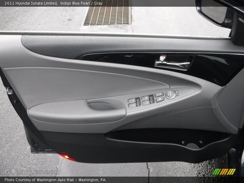 Indigo Blue Pearl / Gray 2011 Hyundai Sonata Limited