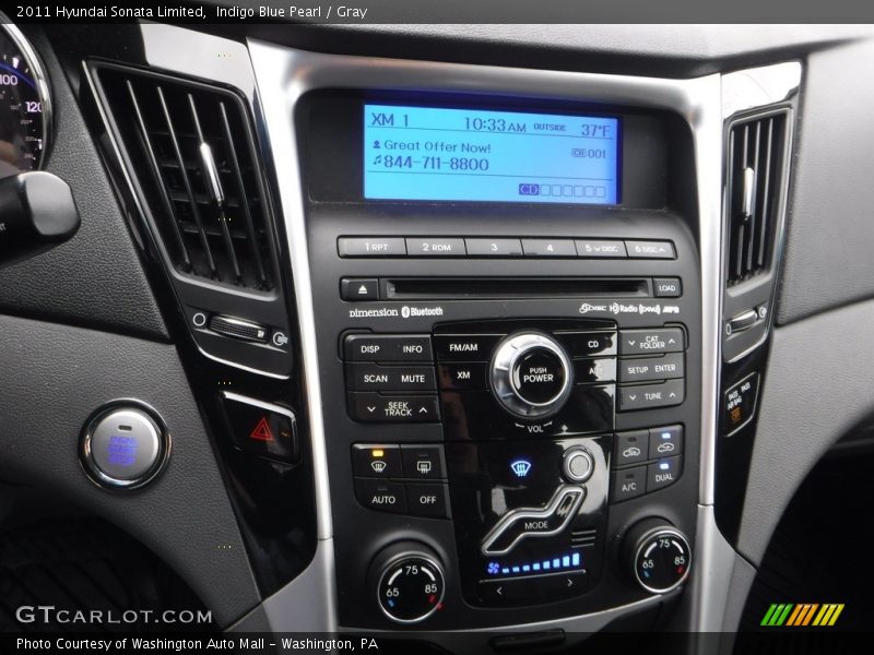 Indigo Blue Pearl / Gray 2011 Hyundai Sonata Limited