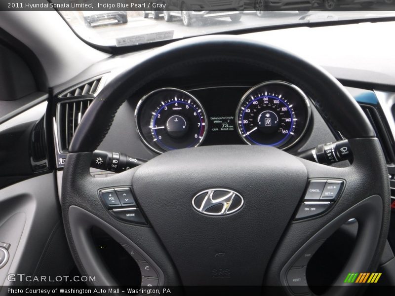 Indigo Blue Pearl / Gray 2011 Hyundai Sonata Limited