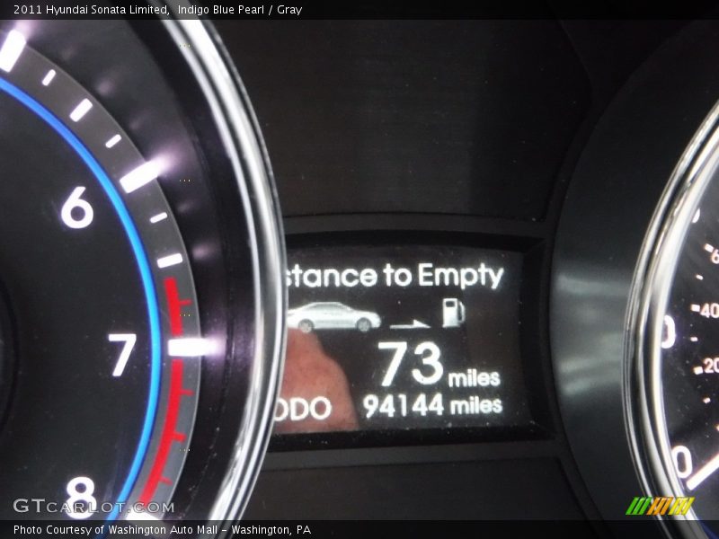 Indigo Blue Pearl / Gray 2011 Hyundai Sonata Limited