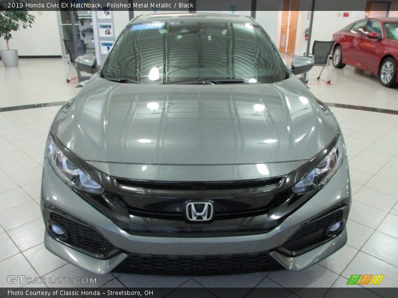 Polished Metal Metallic / Black 2019 Honda Civic EX Hatchback