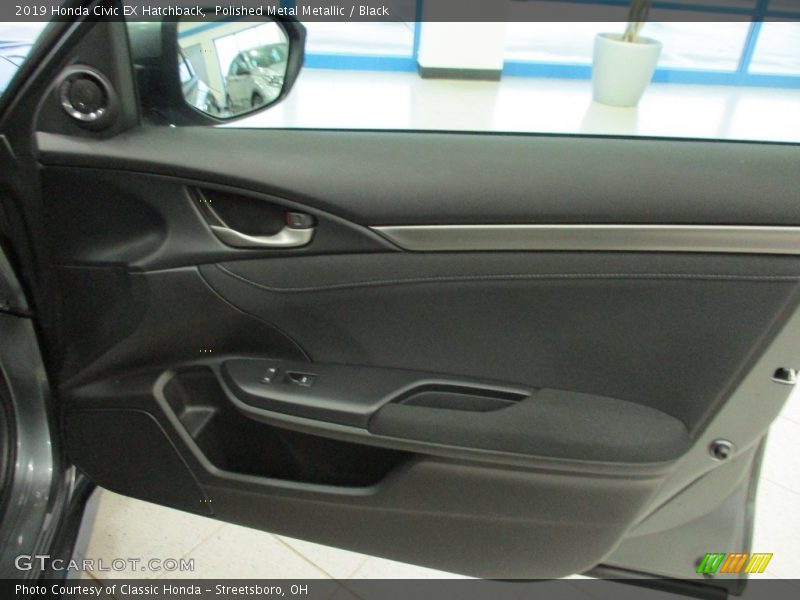 Polished Metal Metallic / Black 2019 Honda Civic EX Hatchback
