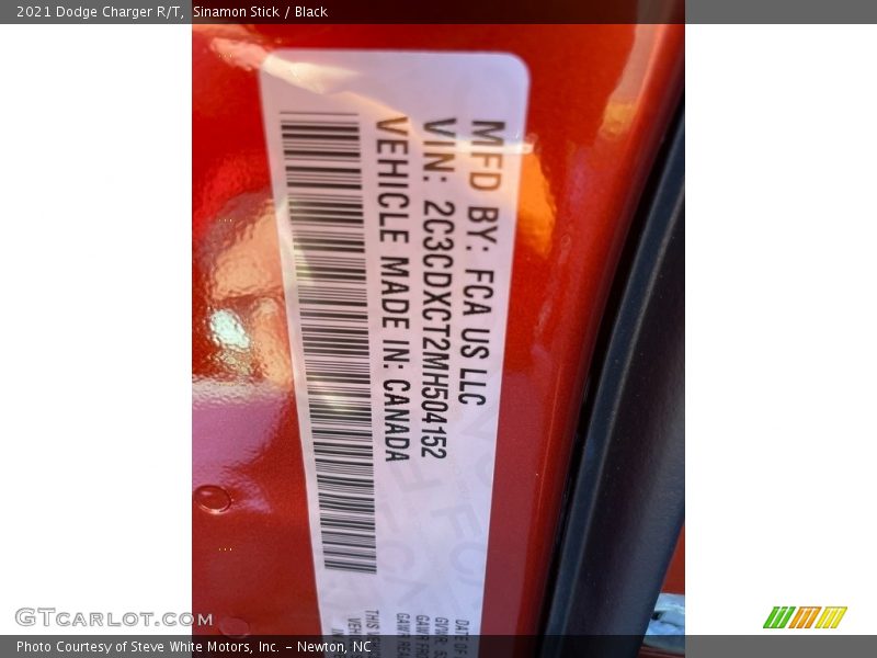 Sinamon Stick / Black 2021 Dodge Charger R/T