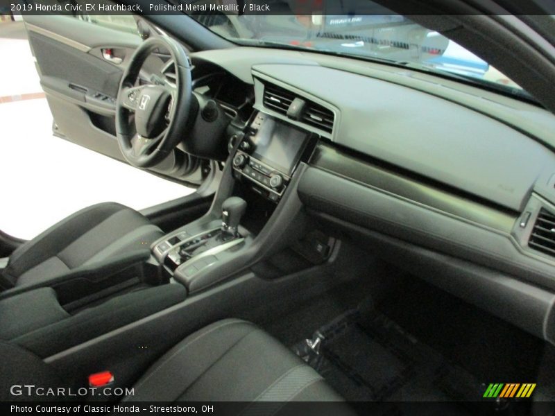 Polished Metal Metallic / Black 2019 Honda Civic EX Hatchback
