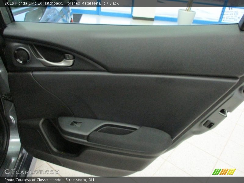 Polished Metal Metallic / Black 2019 Honda Civic EX Hatchback