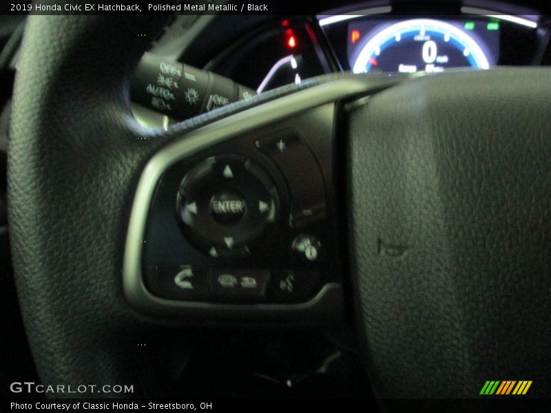 Polished Metal Metallic / Black 2019 Honda Civic EX Hatchback