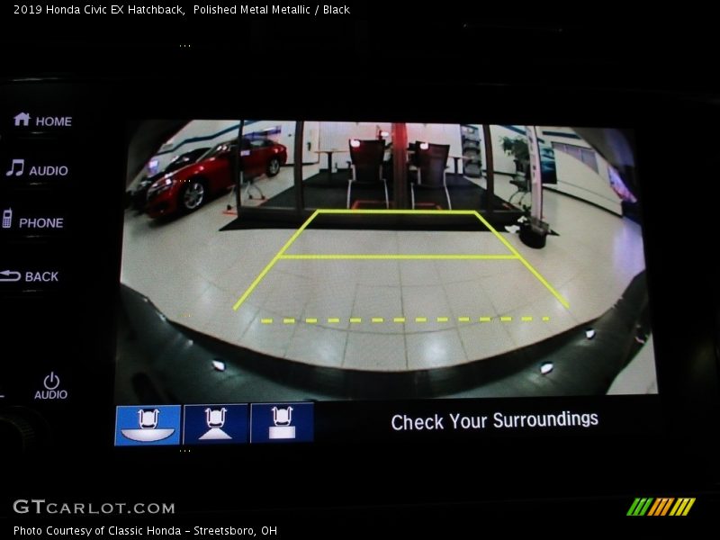 Polished Metal Metallic / Black 2019 Honda Civic EX Hatchback