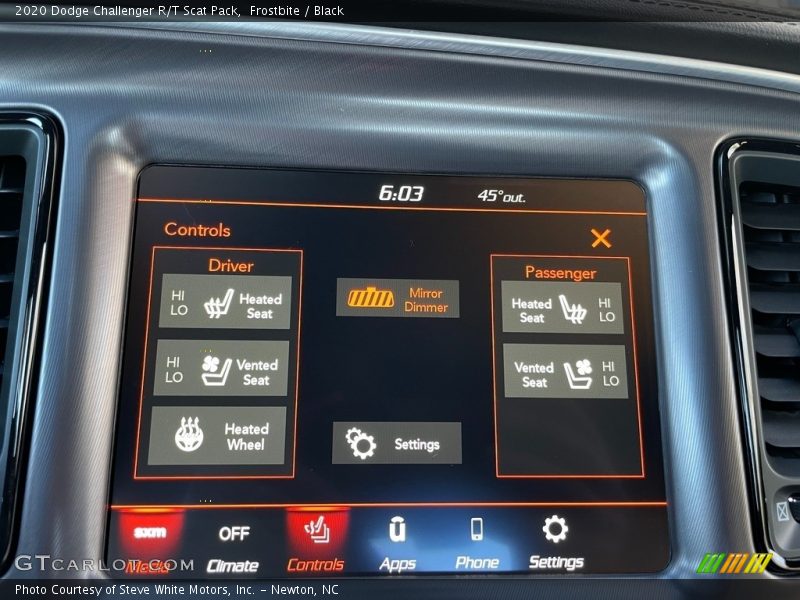 Frostbite / Black 2020 Dodge Challenger R/T Scat Pack