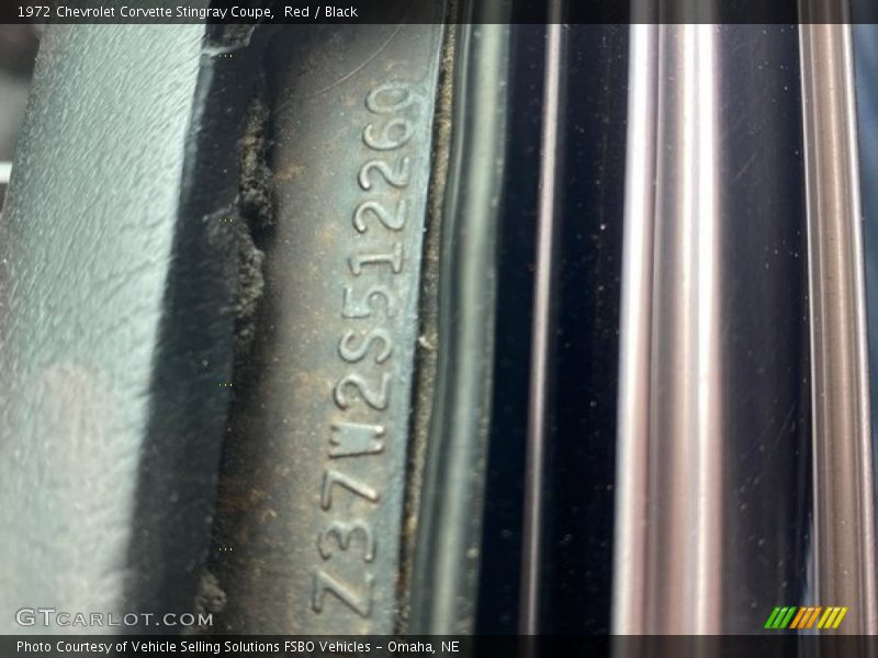 Red / Black 1972 Chevrolet Corvette Stingray Coupe