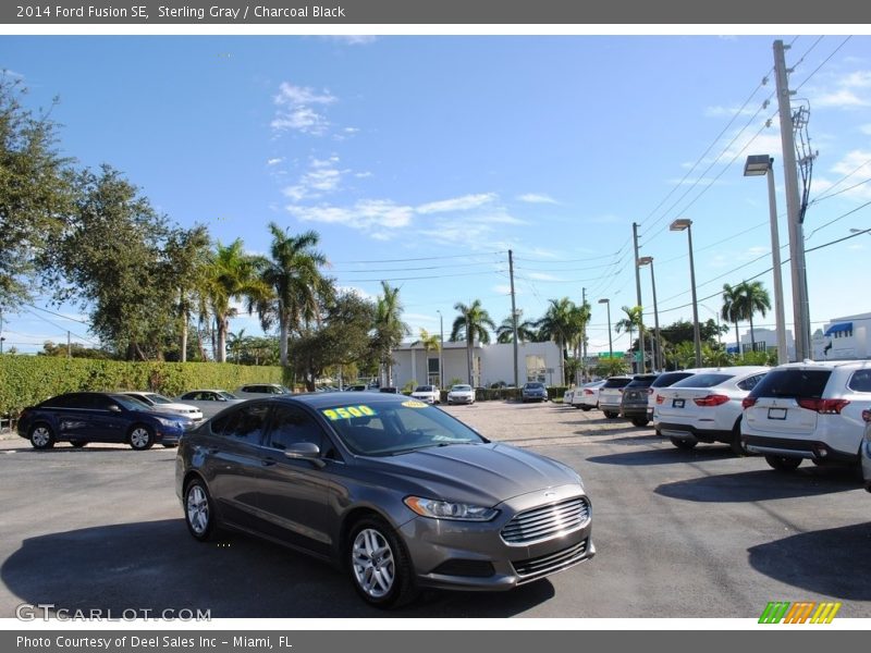 Sterling Gray / Charcoal Black 2014 Ford Fusion SE