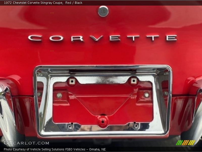 Red / Black 1972 Chevrolet Corvette Stingray Coupe