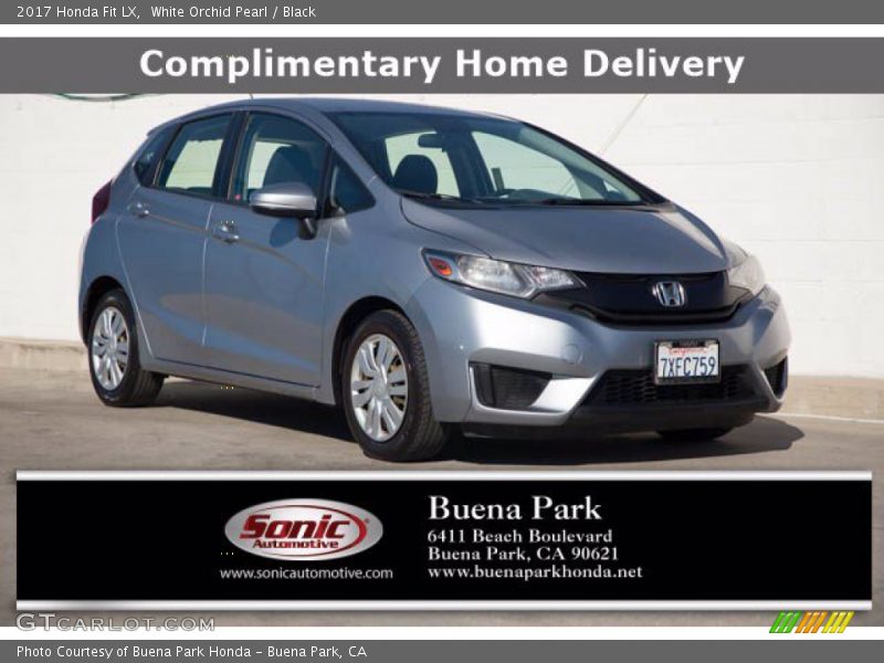 White Orchid Pearl / Black 2017 Honda Fit LX