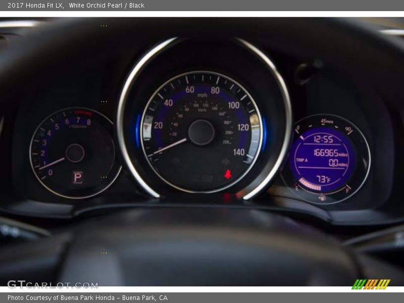 White Orchid Pearl / Black 2017 Honda Fit LX