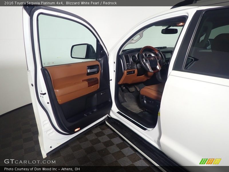 Blizzard White Pearl / Redrock 2016 Toyota Sequoia Platinum 4x4