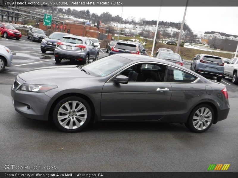 Polished Metal Metallic / Black 2009 Honda Accord EX-L V6 Coupe