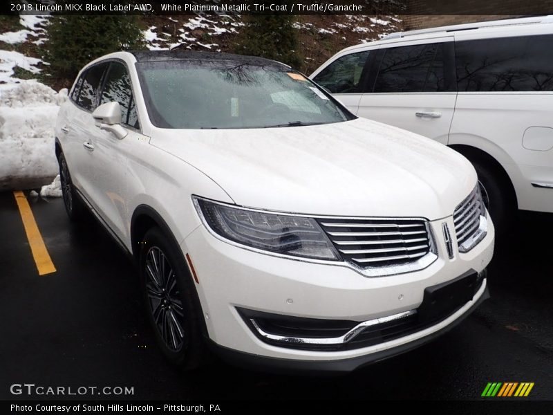 White Platinum Metallic Tri-Coat / Truffle/Ganache 2018 Lincoln MKX Black Label AWD