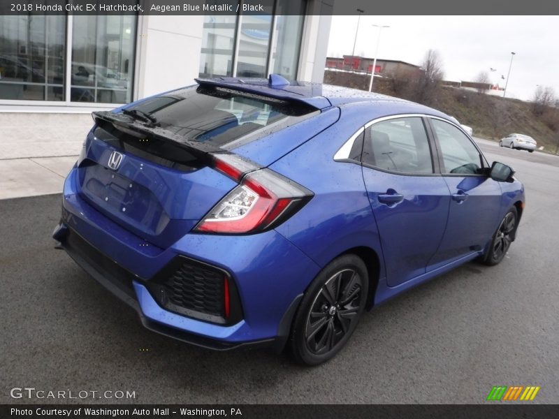 Aegean Blue Metallic / Black 2018 Honda Civic EX Hatchback