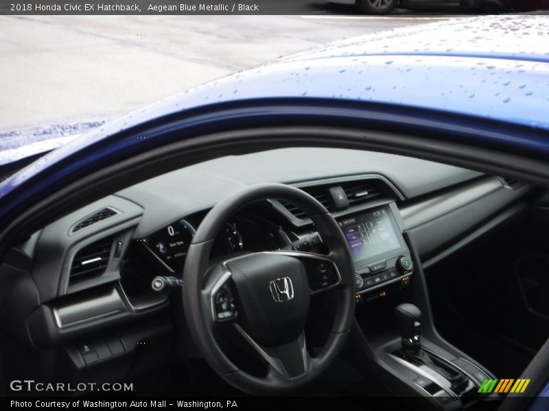 Aegean Blue Metallic / Black 2018 Honda Civic EX Hatchback