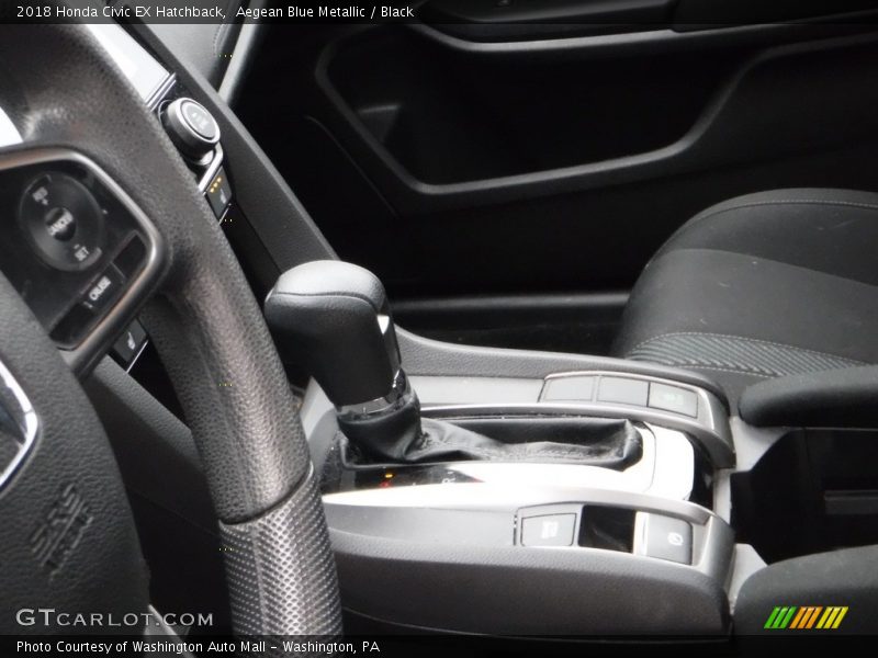 Aegean Blue Metallic / Black 2018 Honda Civic EX Hatchback