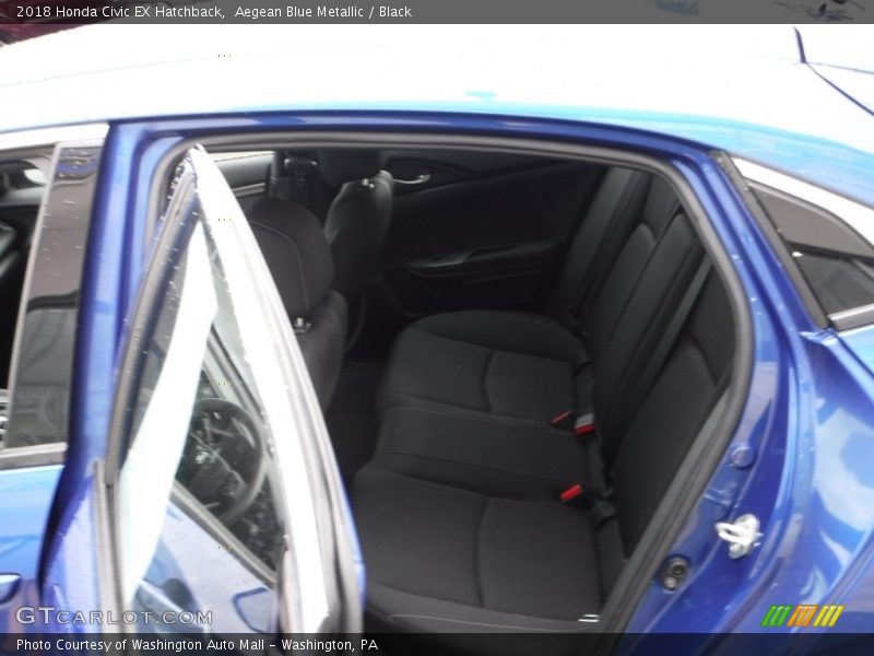 Aegean Blue Metallic / Black 2018 Honda Civic EX Hatchback