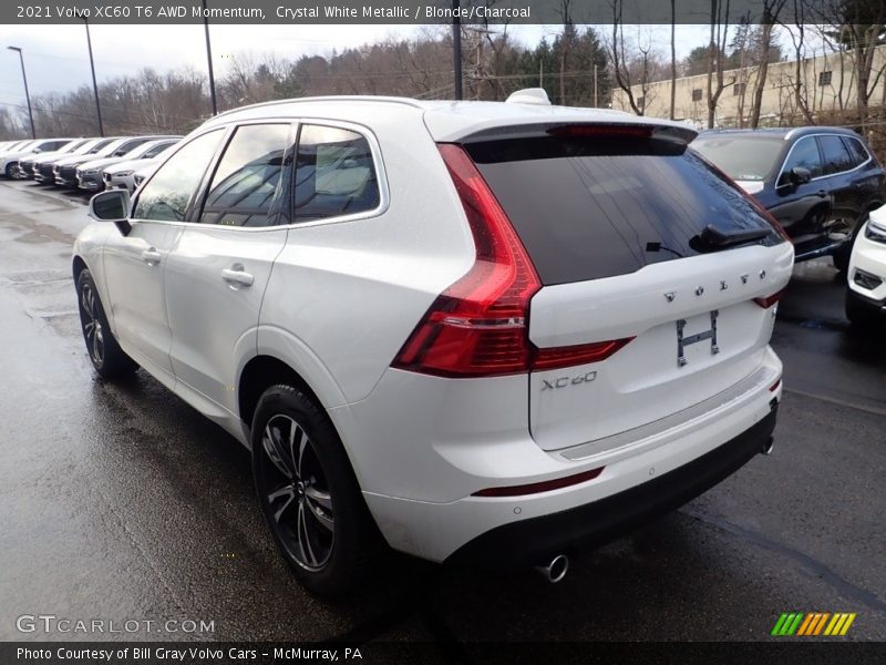 Crystal White Metallic / Blonde/Charcoal 2021 Volvo XC60 T6 AWD Momentum