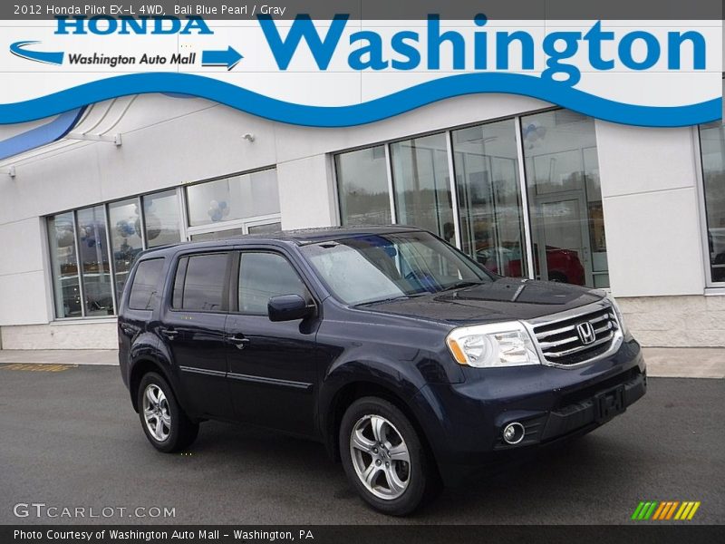 Bali Blue Pearl / Gray 2012 Honda Pilot EX-L 4WD