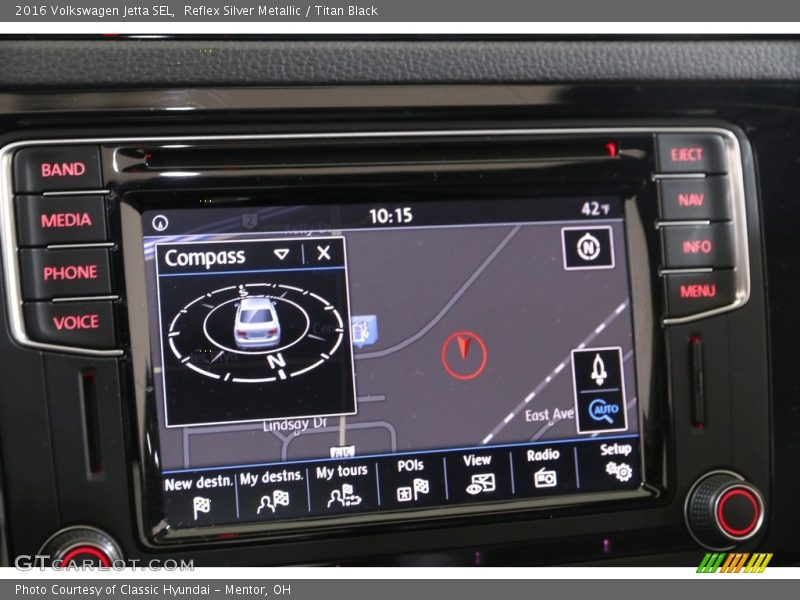 Navigation of 2016 Jetta SEL
