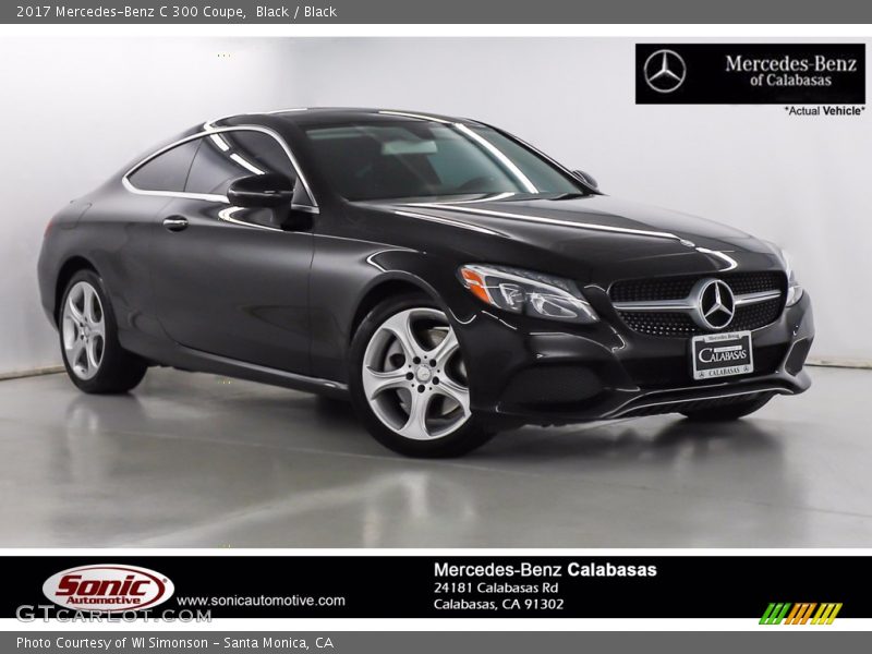 Black / Black 2017 Mercedes-Benz C 300 Coupe