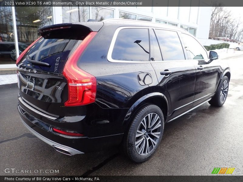 Onyx Black Metallic / Blonde/Charcoal 2021 Volvo XC90 T6 AWD Momentum